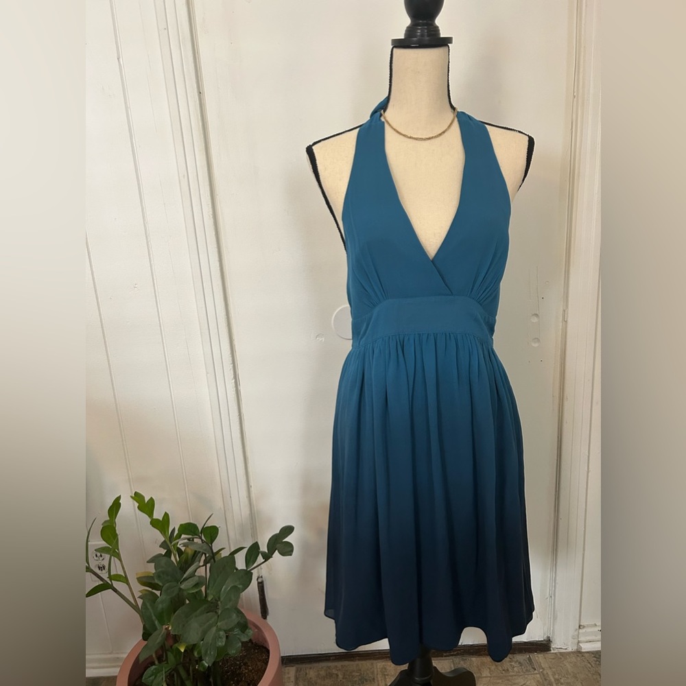 Silk Blue Ombre Express Dress